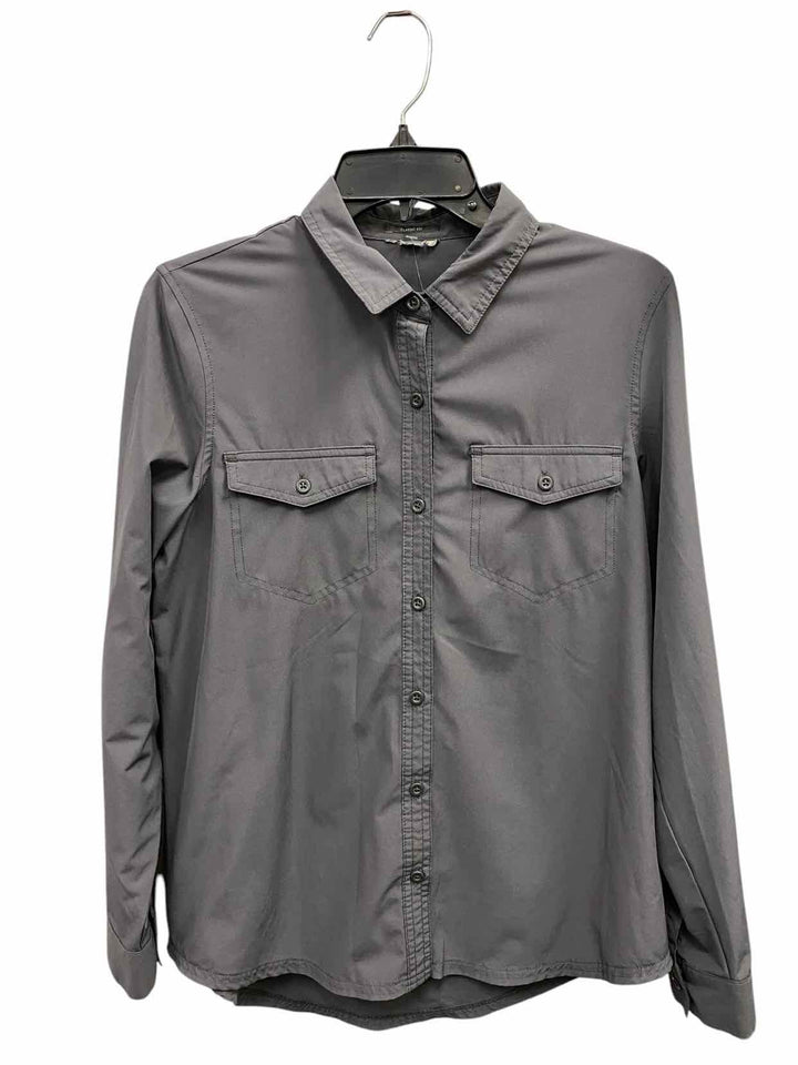 Eddie Bauer Size M Gray Long Sleeve Shirts