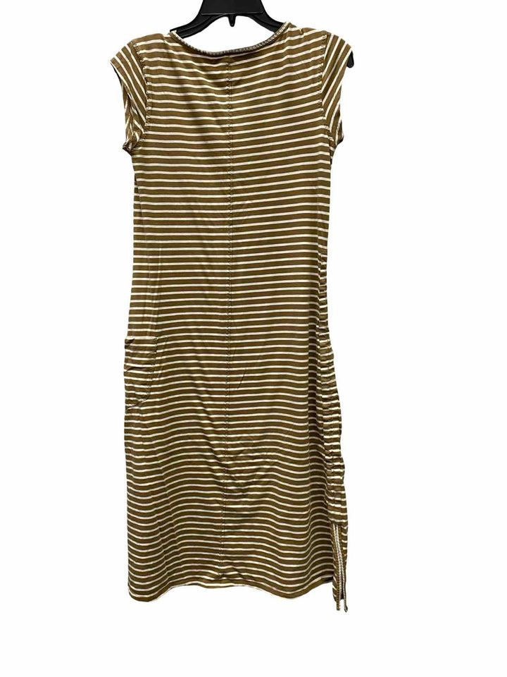 Toad & Co. Size S Brown White Striped Dress