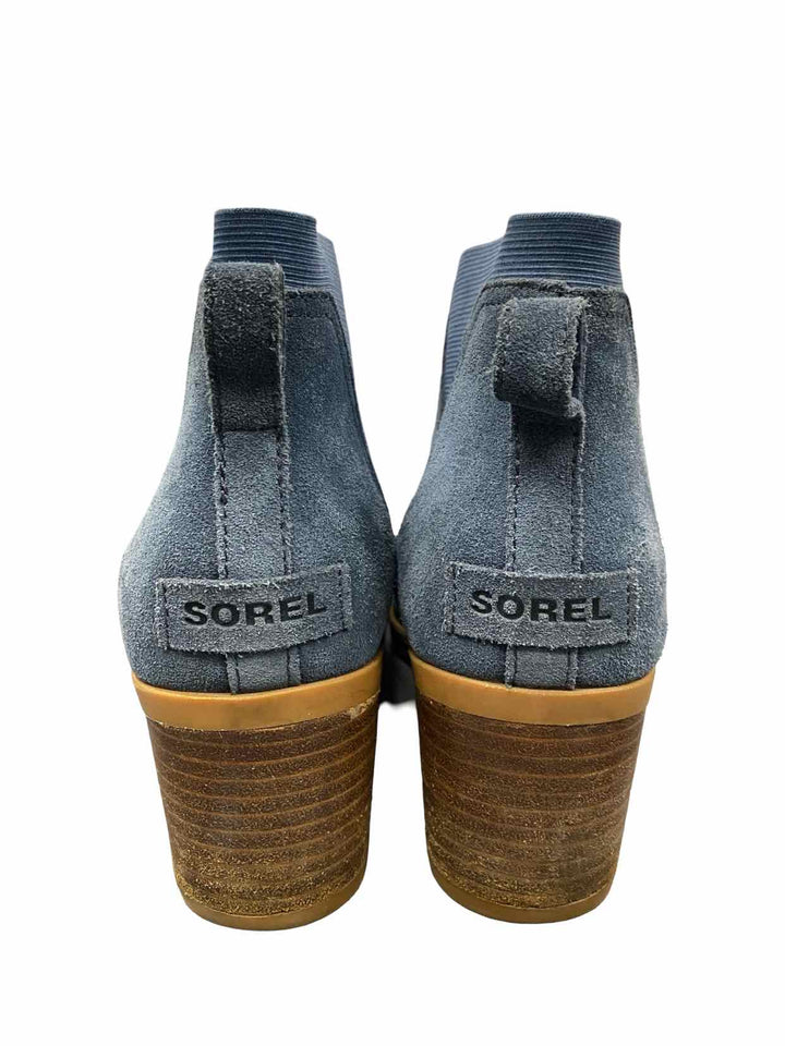 Sorel Shoe Size 11 Blue Suede Cate Chelsea Boots(Ankle)