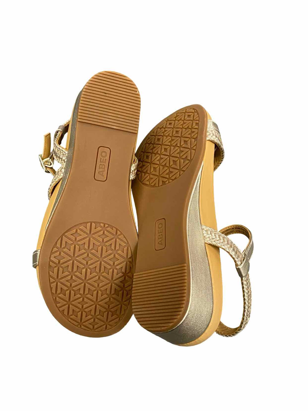 Abeo Shoe Size 6.5 Brown Silver Sandals