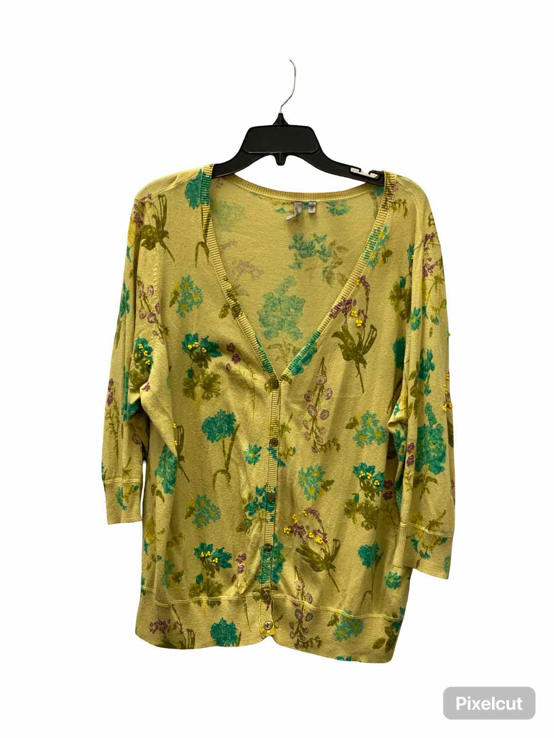 Caslon Size XL Green Floral Long Sleeve Shirts