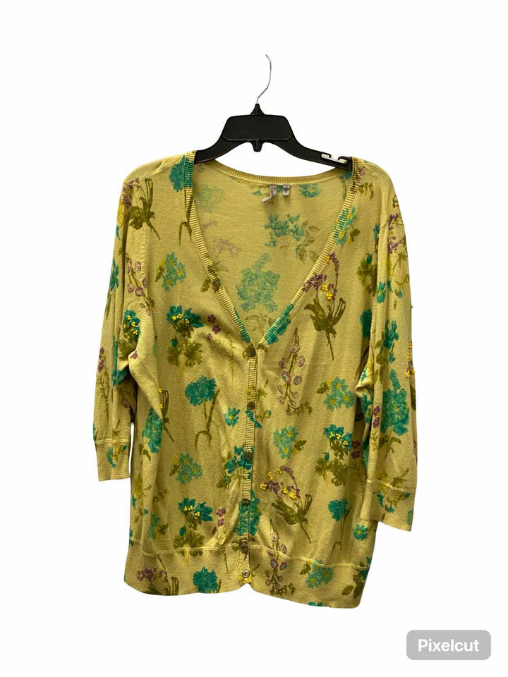 Caslon Size XL Green Floral Long Sleeve Shirts
