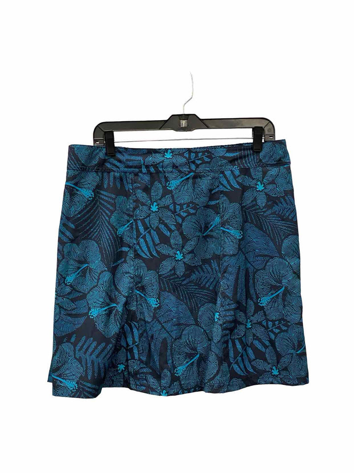 Rip Skirt Size L Blue Floral Skirt