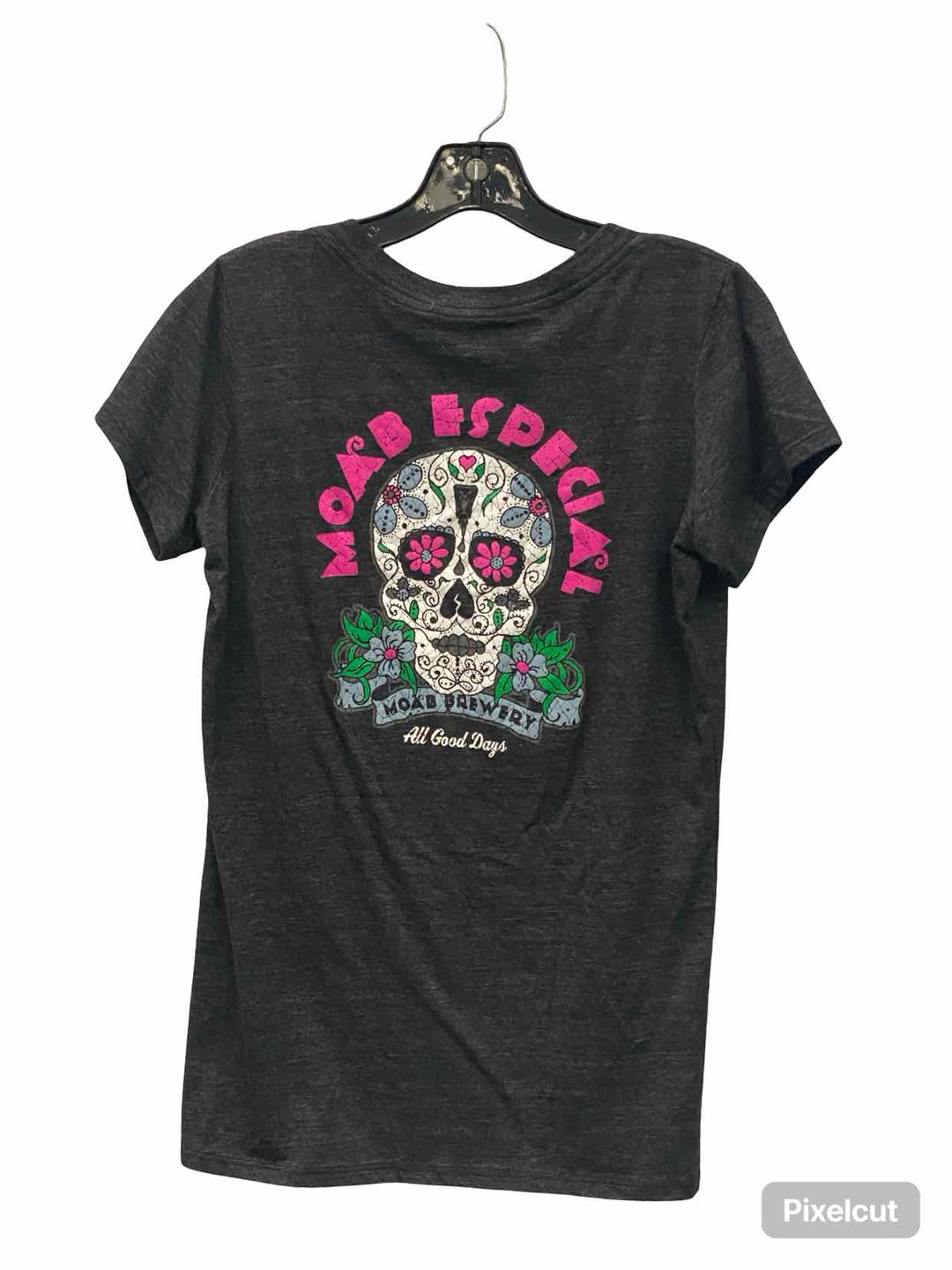 Blue 84 Size XL Black Skull T-shirt