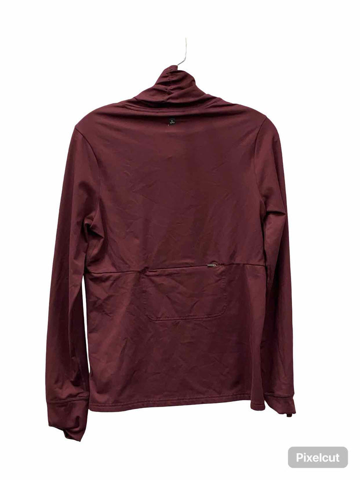 PrAna Size M Burgundy Athletic Long Sleeve