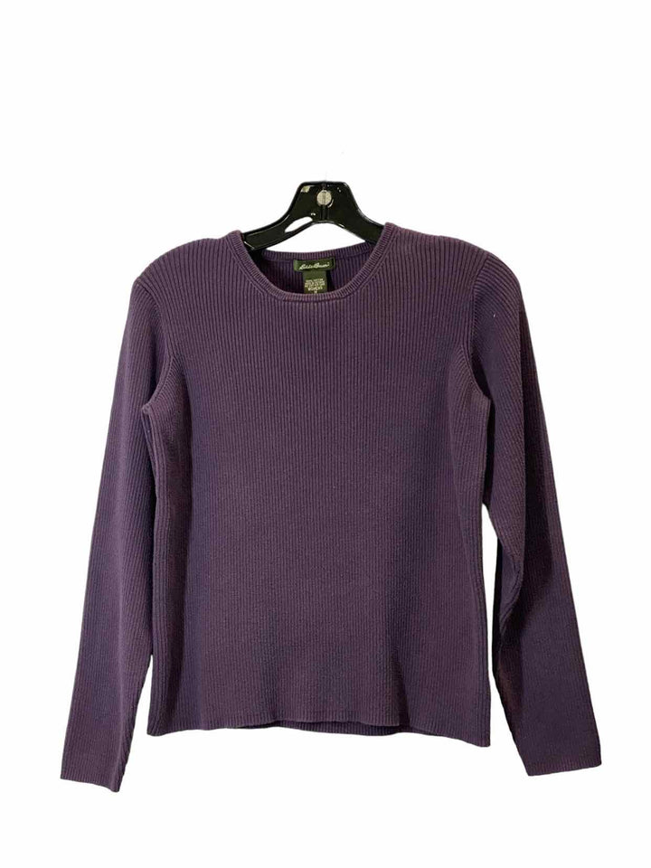 Eddie Bauer Size M Purple Ribbed 100% cotton Sweater