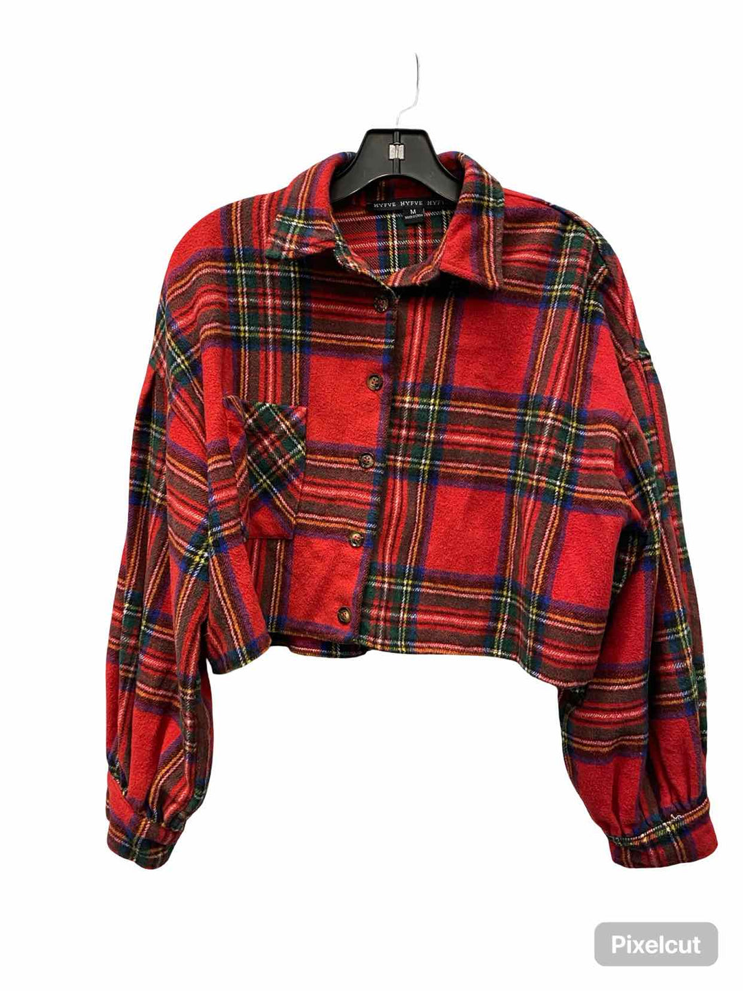 HYFVE Size M Red Multi Flannel Jacket