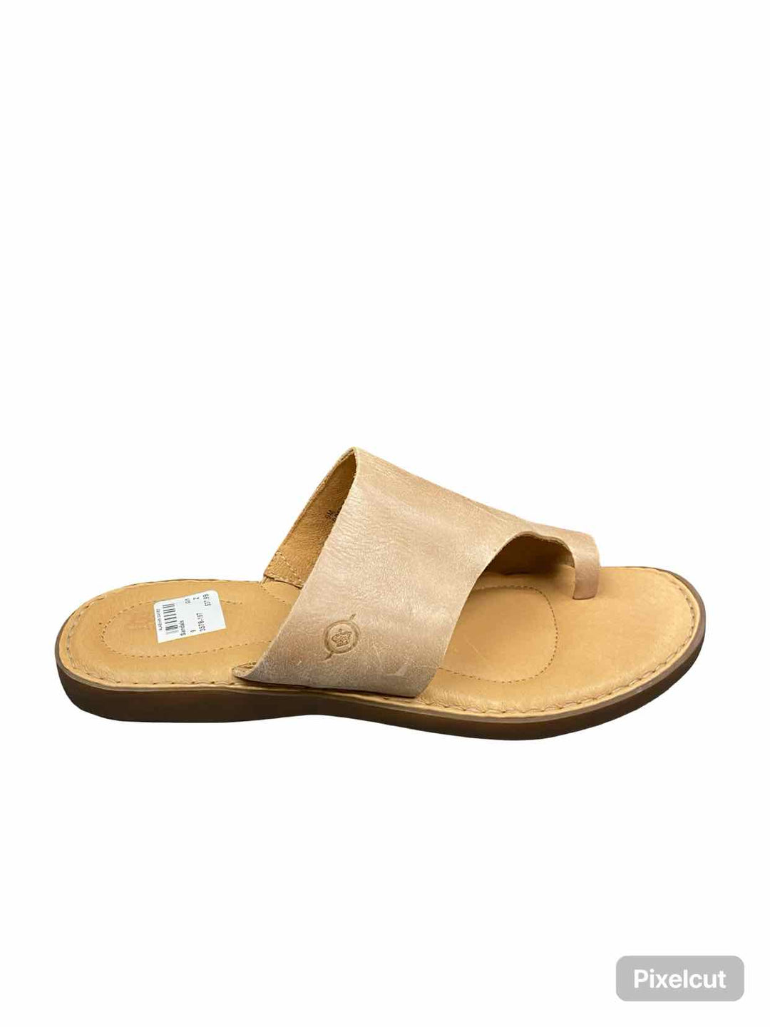 Born Shoe Size 9 Brown Leather Hinti Toe Loop Slides Sandals