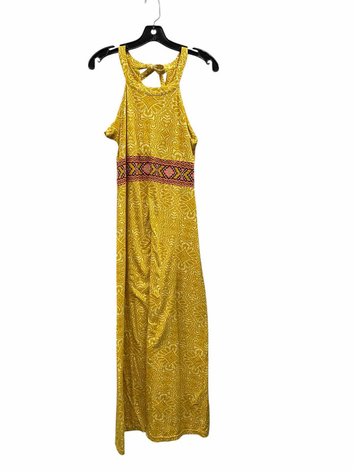 PrAna Size M Yellow Print Dress