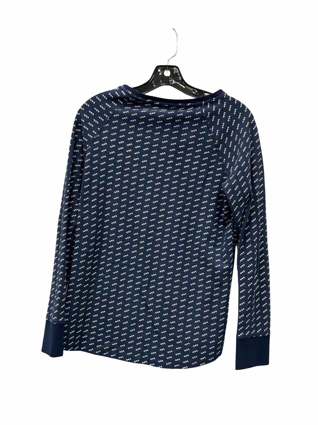 LL Bean Size M Navy Print 100% cotton Long Sleeve Shirts