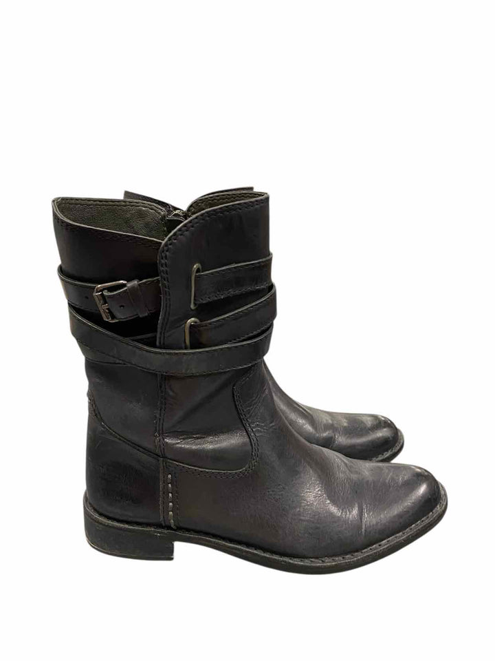 Bussola Shoe Size 9 Black Leather Sevilla Mid-Calf Boots(Ankle)