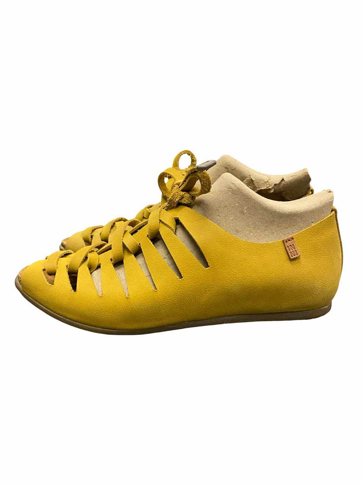 El Naturalista Shoe Size 38 Yellow Leather Stella ND52 Sandals