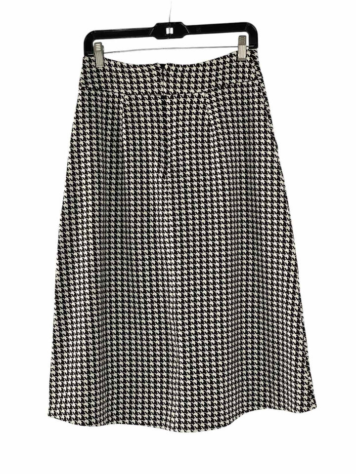 Cabi Size 4 Black White Houndstooth Skirt