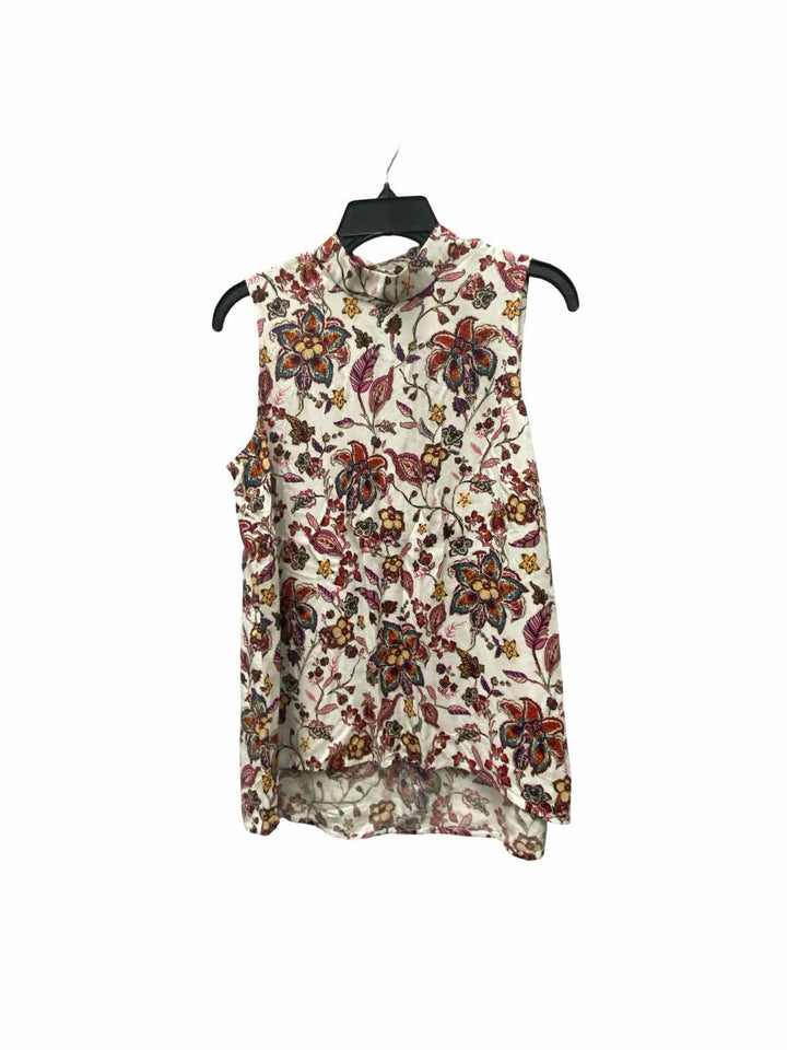 J Jill Size S White Multi Tank Top