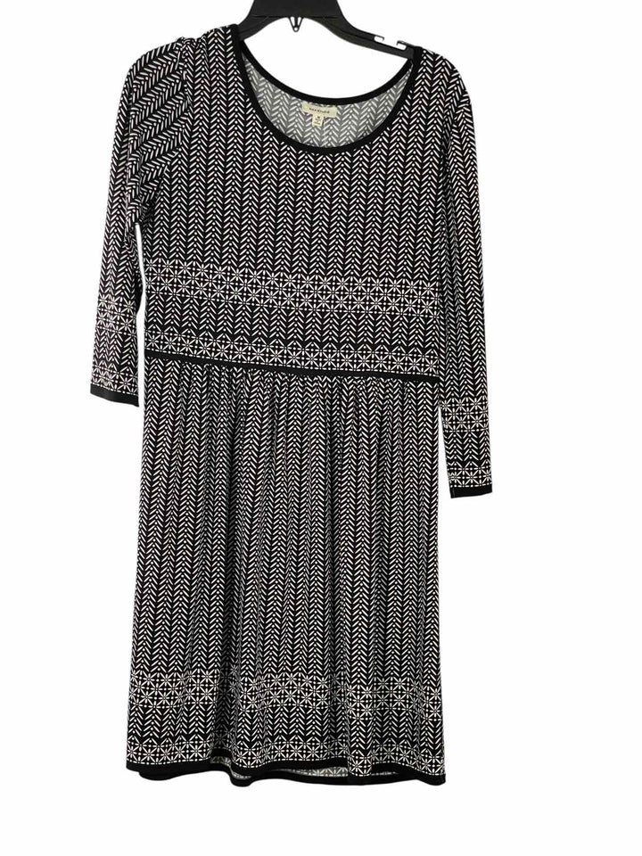 Max Studio Size M Black White Print Dress
