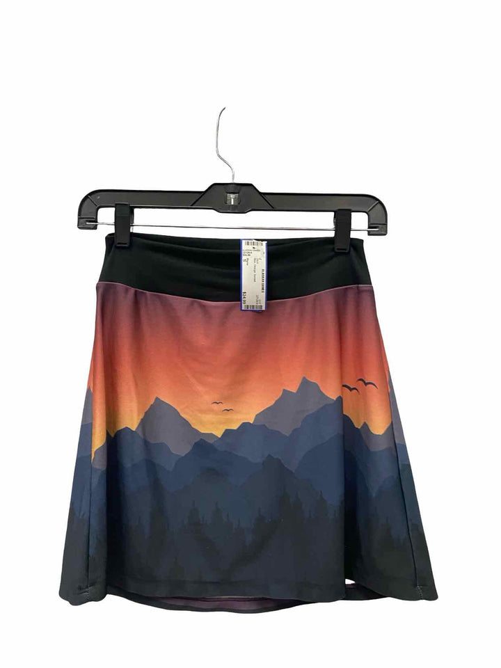 Shyne Size S Blue Orange Sunset Skirt
