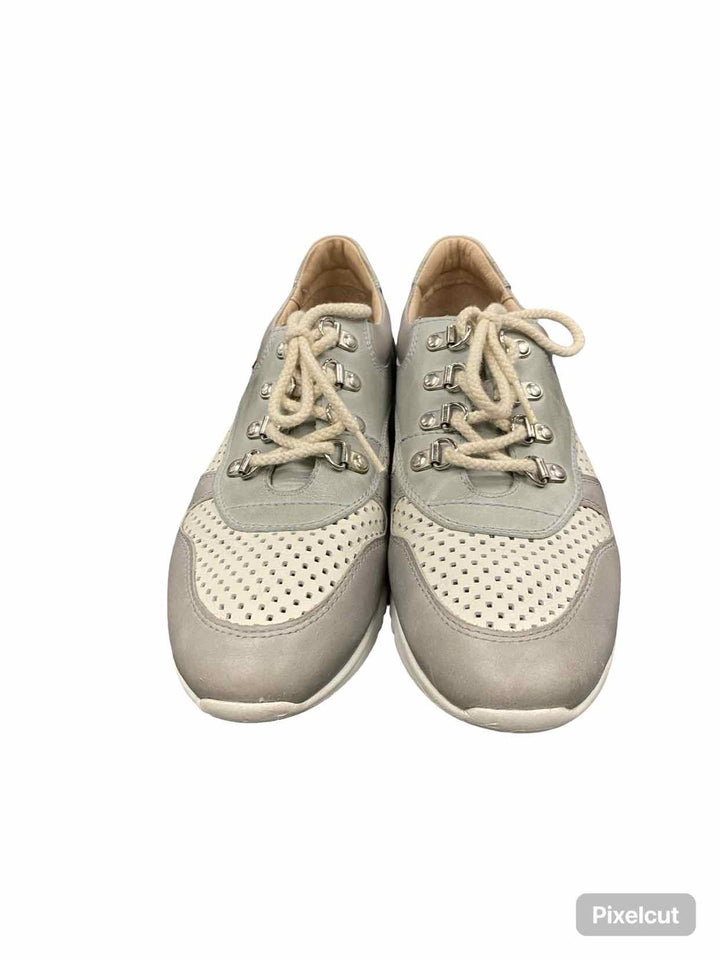 Pikolinos Shoe Size 39 Grey Perforated Leather Sneakers
