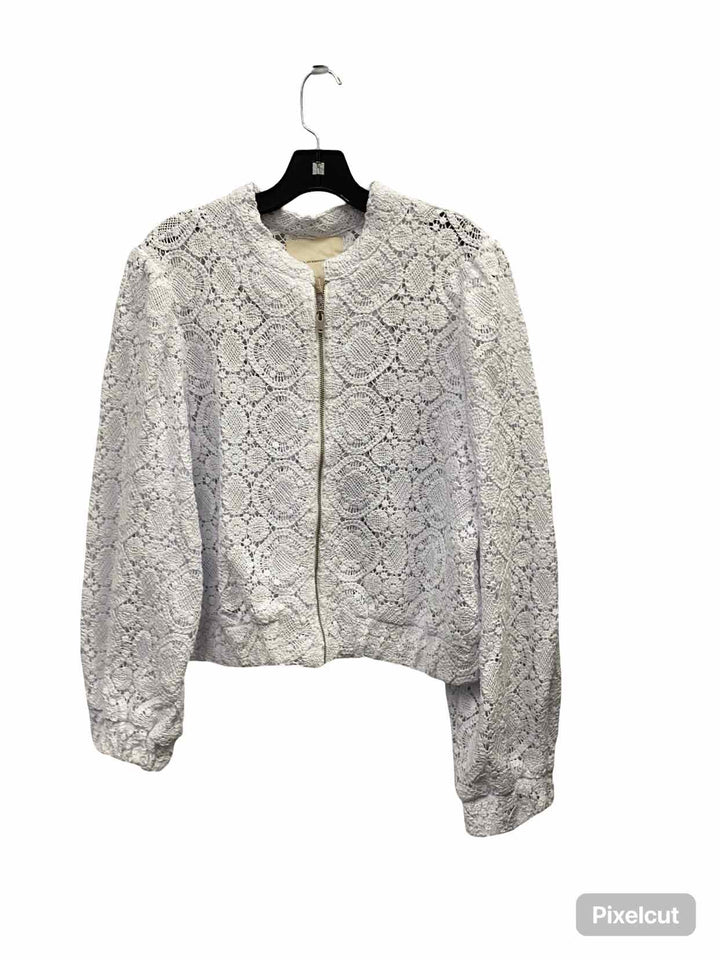 Anthropologie Size L White 93% Cotton NWT Jacket