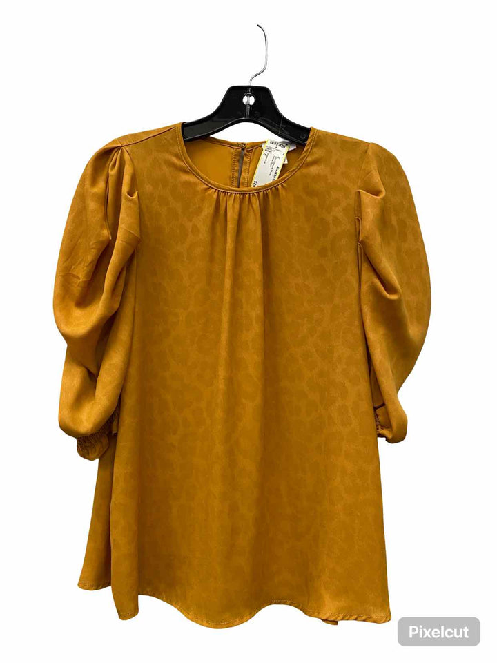 Current air Size S Yellow Print Short Sleeve Shirts