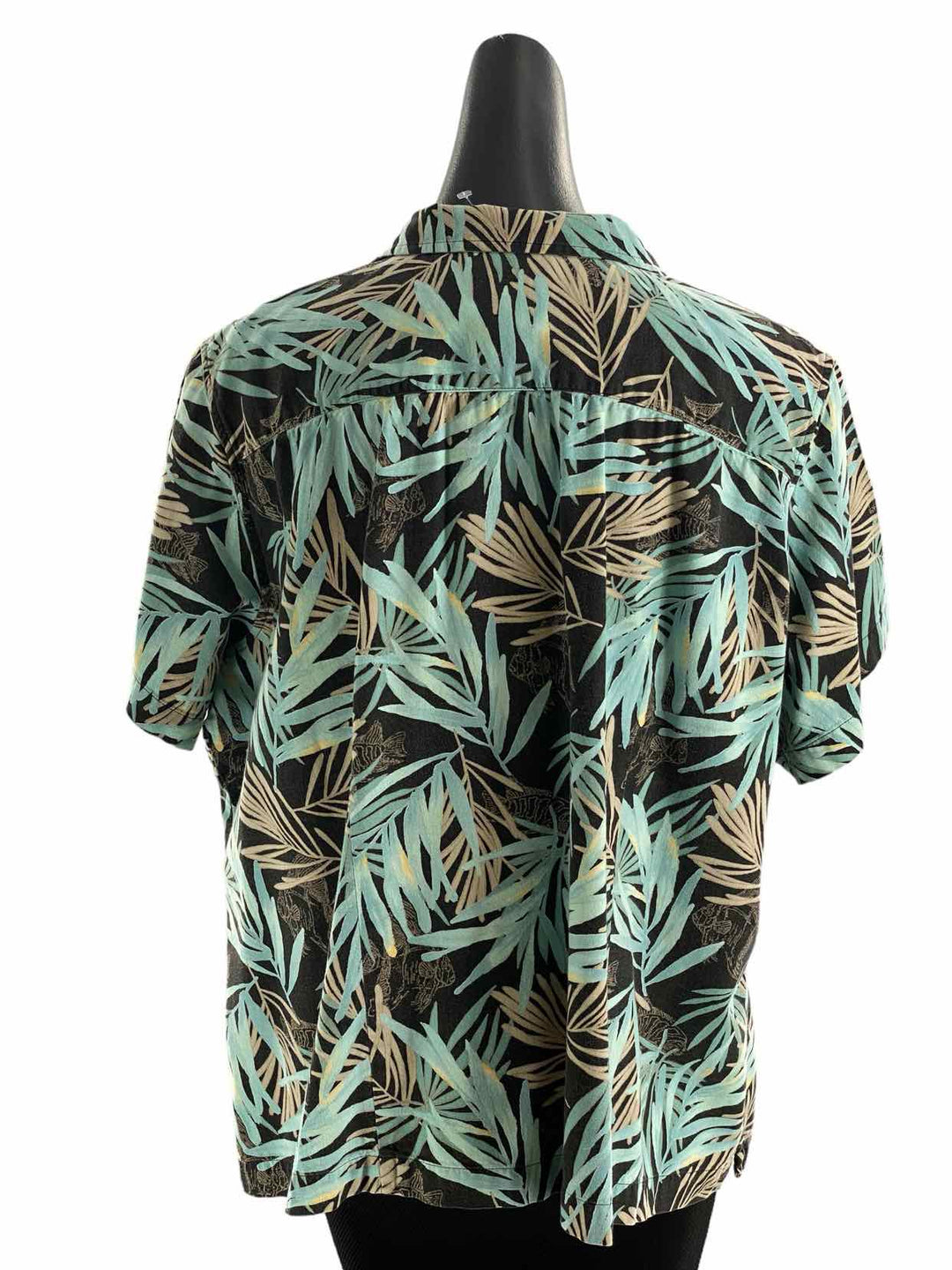 Columbia Size 2X Teal Hawaiian Short Sleeve Shirts