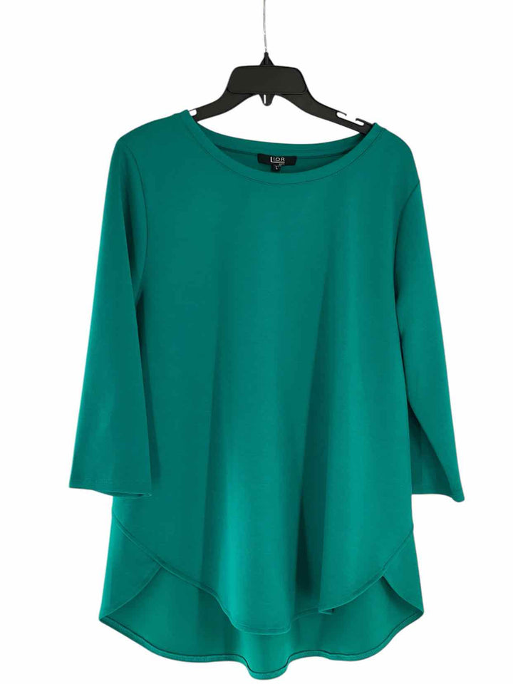 LIOR Paris Size L Teal Long Sleeve Shirts