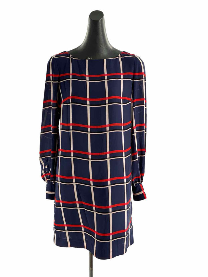 Banana Republic Size 2 Navy Red & White Lines Dress