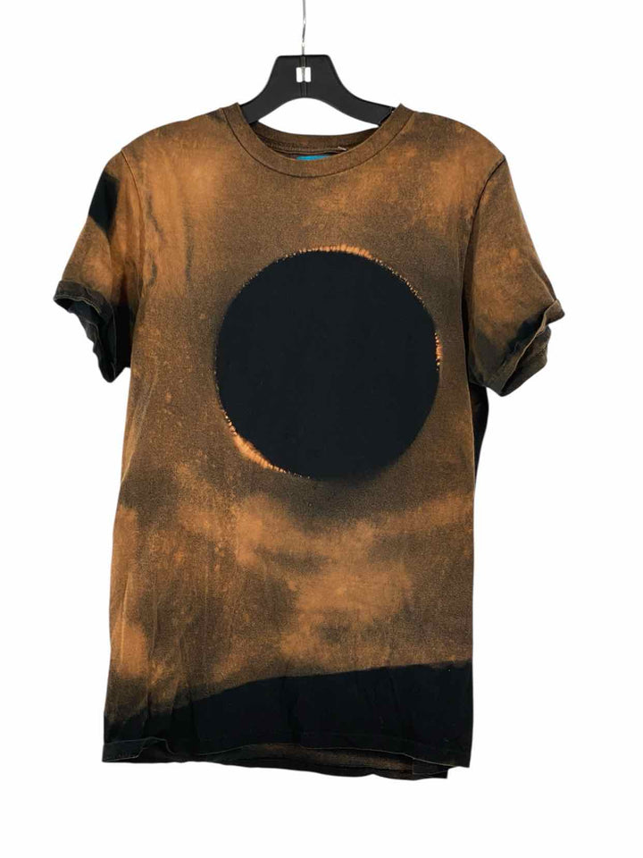 Layli Dyes Hard Size M Black & Brown Brown Short Sleeve Shirts