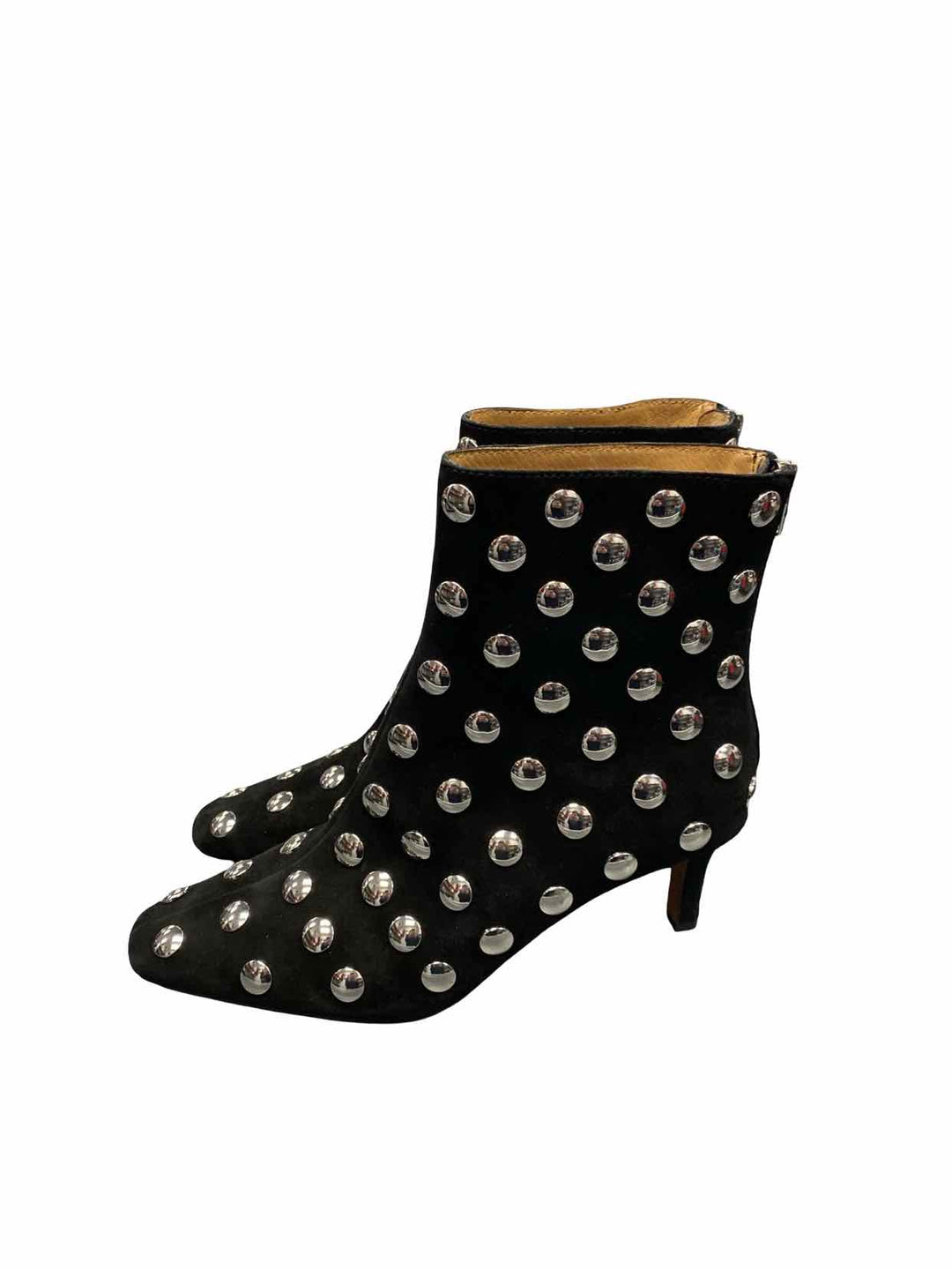 Madewell Shoe Size 7.5 Black Silver Suede Boots(Ankle)