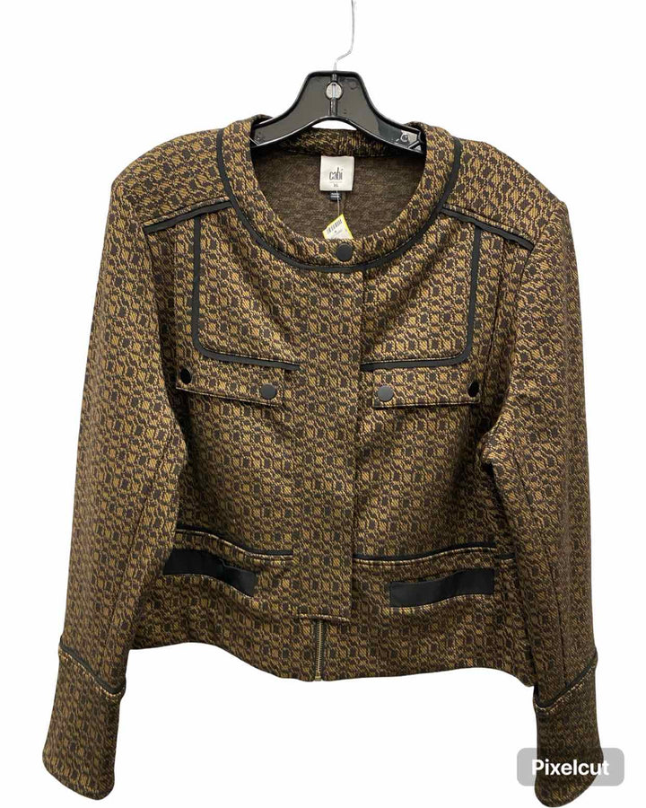Cabi Size XL Black Brown Jacket
