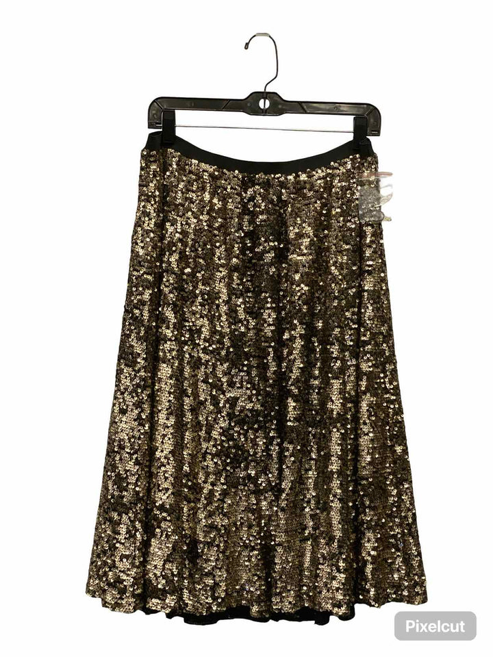 Maeve Size L Gold sequined Skirt