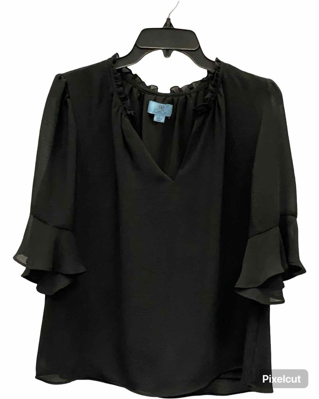 Cece Size L Black Long Sleeve Shirts