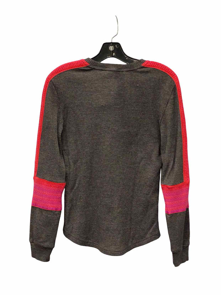Natural Life Size M Gray Pink Long Sleeve Shirts