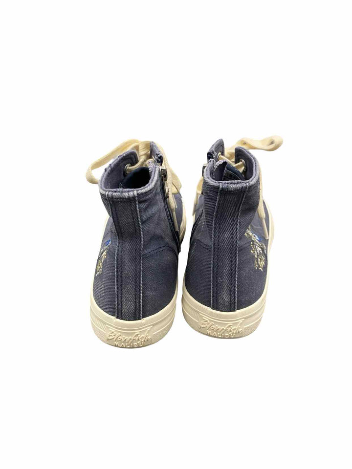 Blowfish Shoe Size 8 Blue Embroidered Sneakers