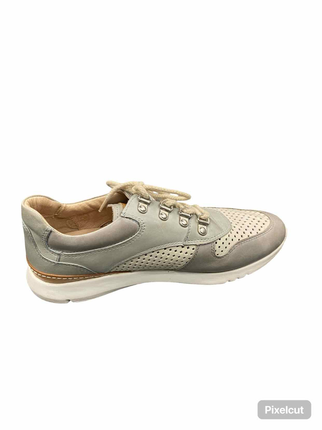Pikolinos Shoe Size 39 Grey Perforated Leather Sneakers