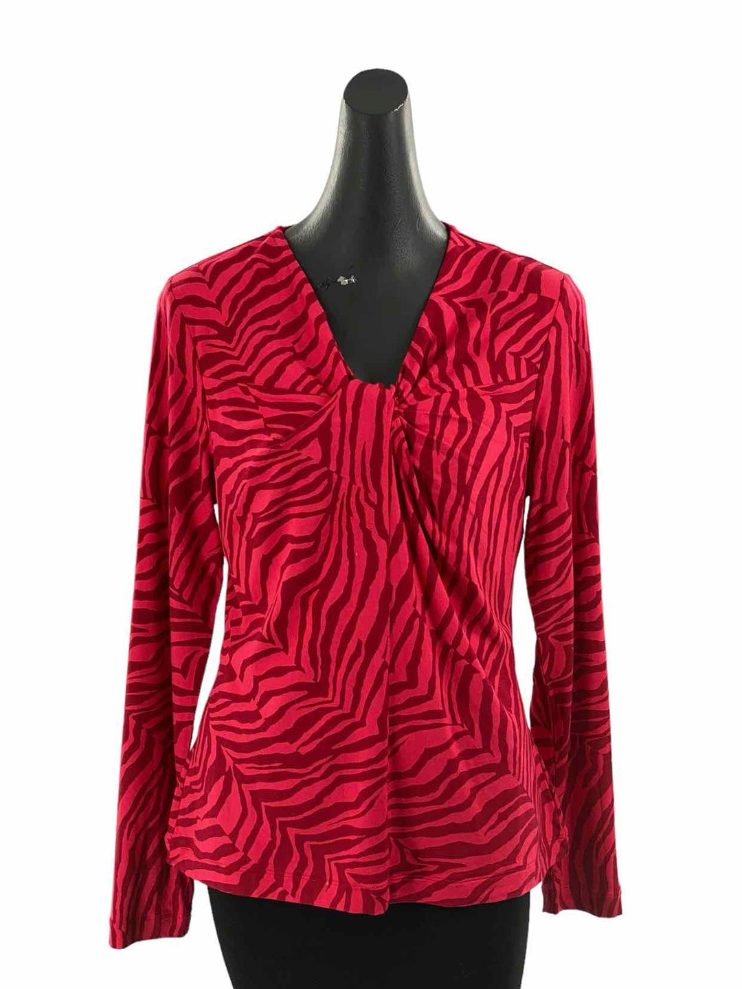 Cabi Size M Red zebra Long Sleeve Shirts