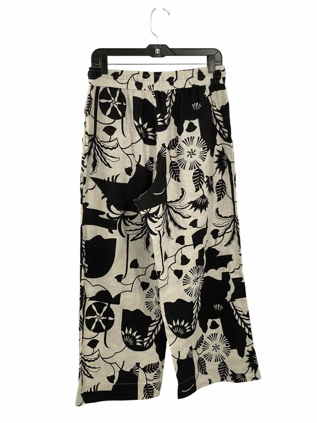 Nicole by Nicole Miller Size M White Black Print Pants