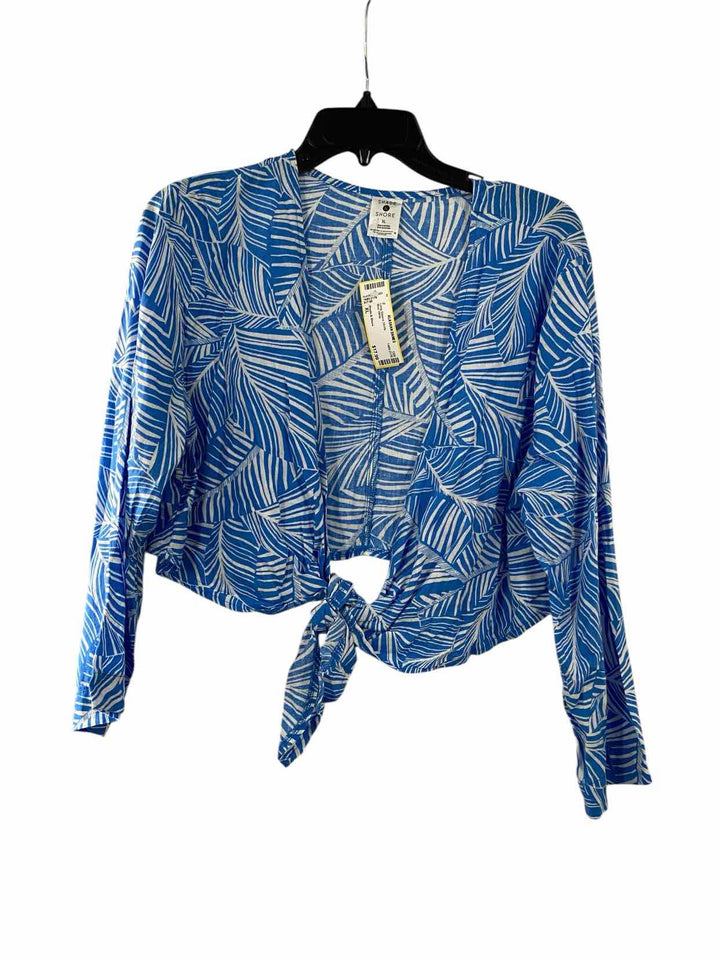 Shade & Shore Size XL Blue White Long Sleeve Shirts