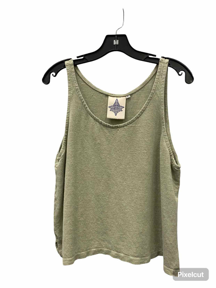 JungMaven Size L Green 100% HEMP Tank Top