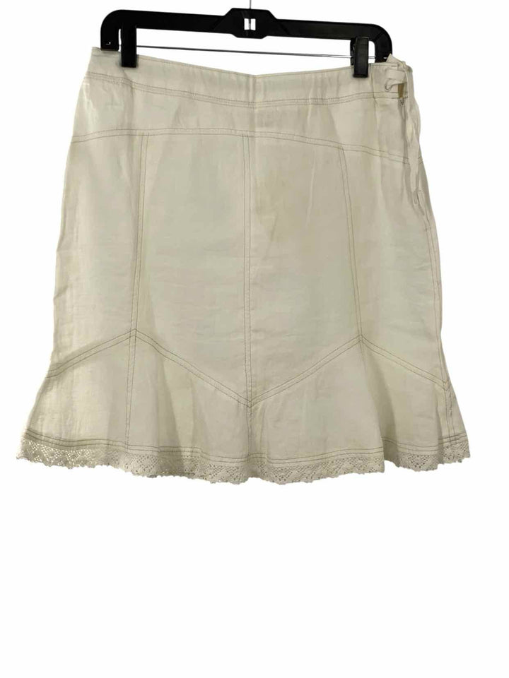 Athleta Size 6 White Linen Skirt