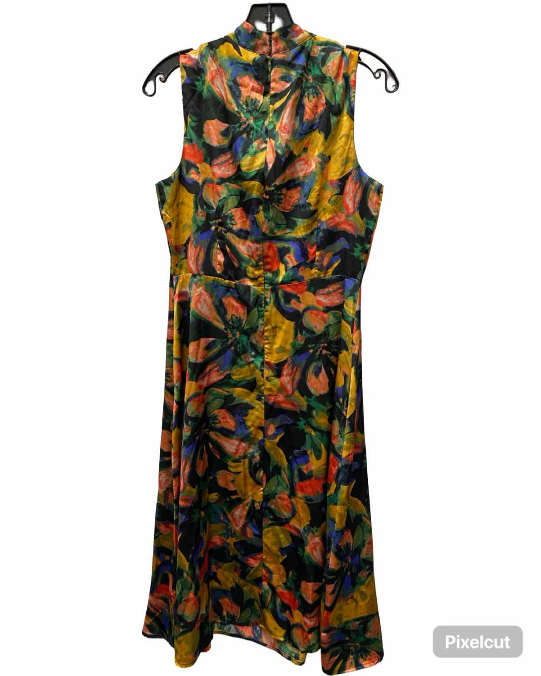 Tahari Size 8 Black Multi Floral Dress