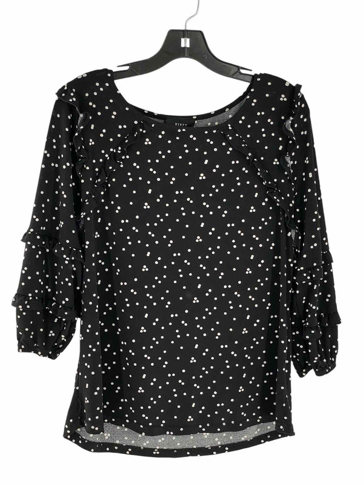 Fifty Street Size XL Black White spots Long Sleeve Shirts