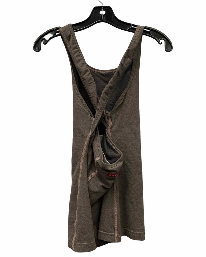 Hard Tail Forever Size M Brown Athletic Tank Top