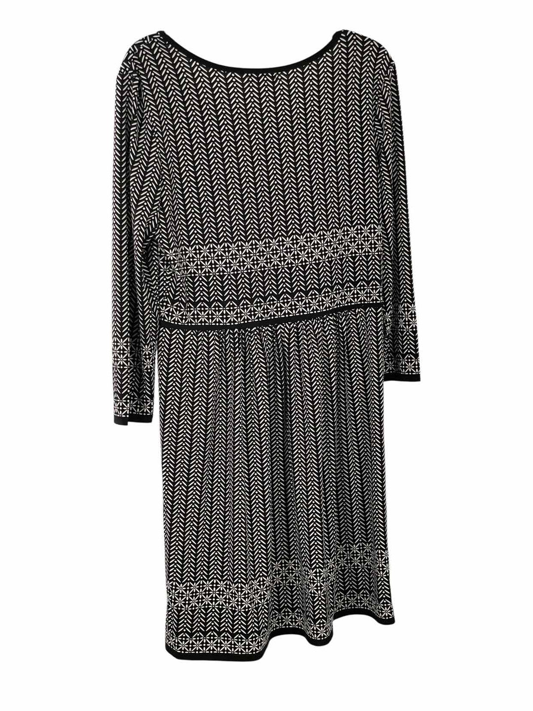 Max Studio Size M Black White Print Dress
