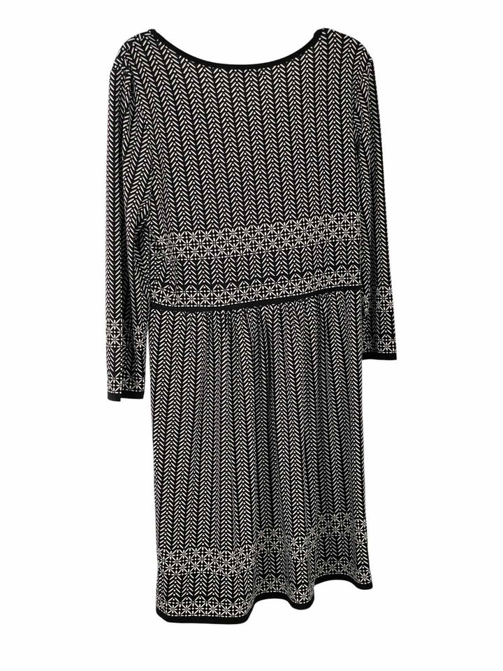 Max Studio Size M Black White Print Dress