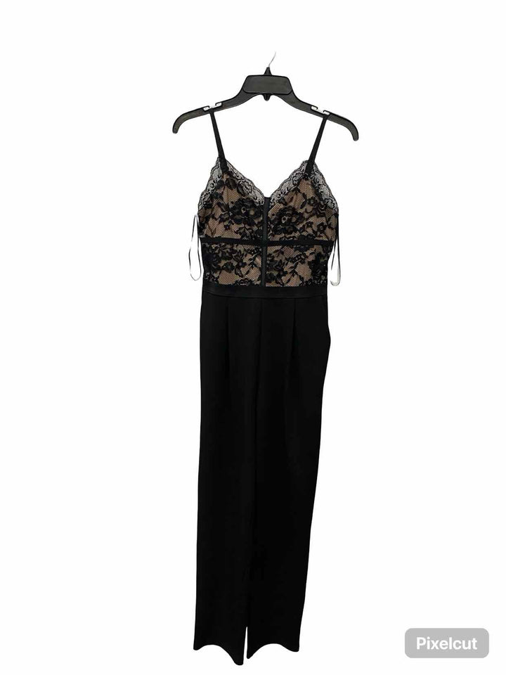 Express Size 4 Black Beige Lace Dress