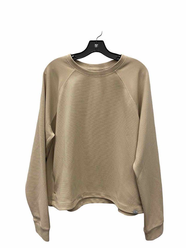 LL Bean Size XL Beige ribbed Athletic Long Sleeve