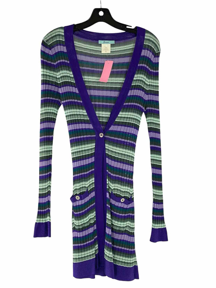 Marciano Size SP Purple Green Stripes Sweater