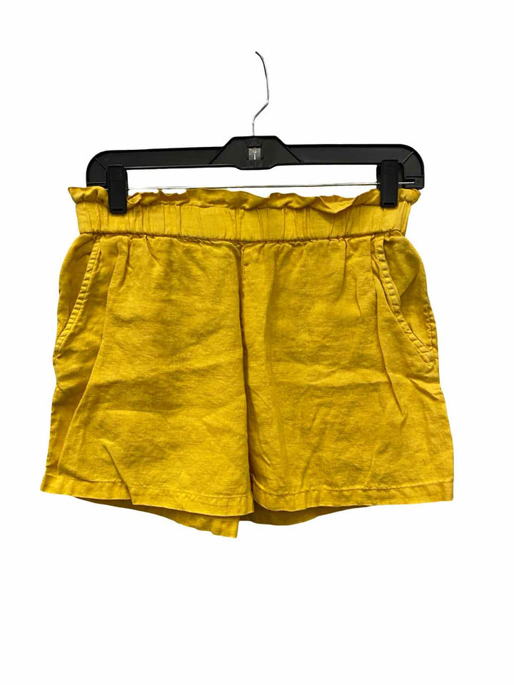 C&C Size M Yellow 100% Linen Shorts