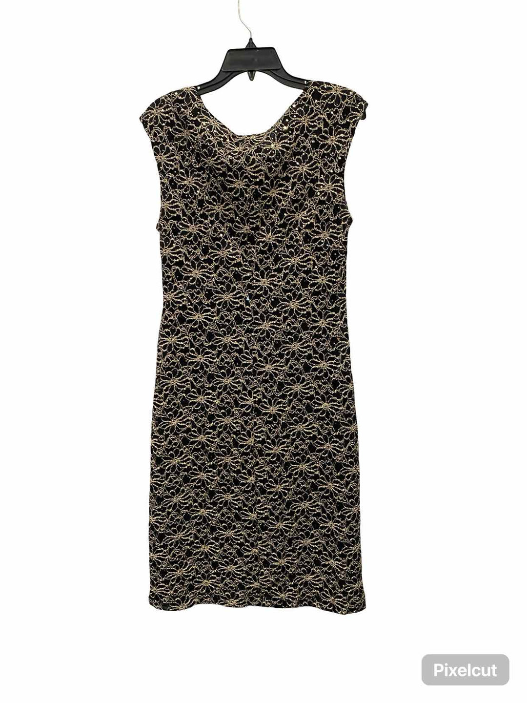 Established 1962 Size 14 Black Gold Floral Dress