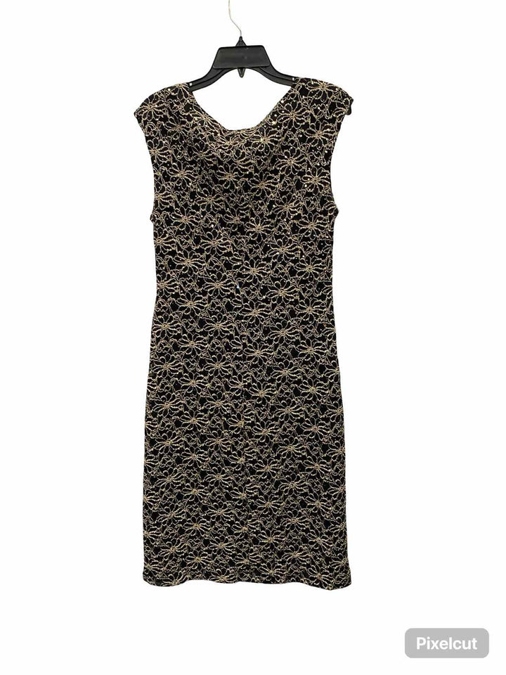 Established 1962 Size 14 Black Gold Floral Dress